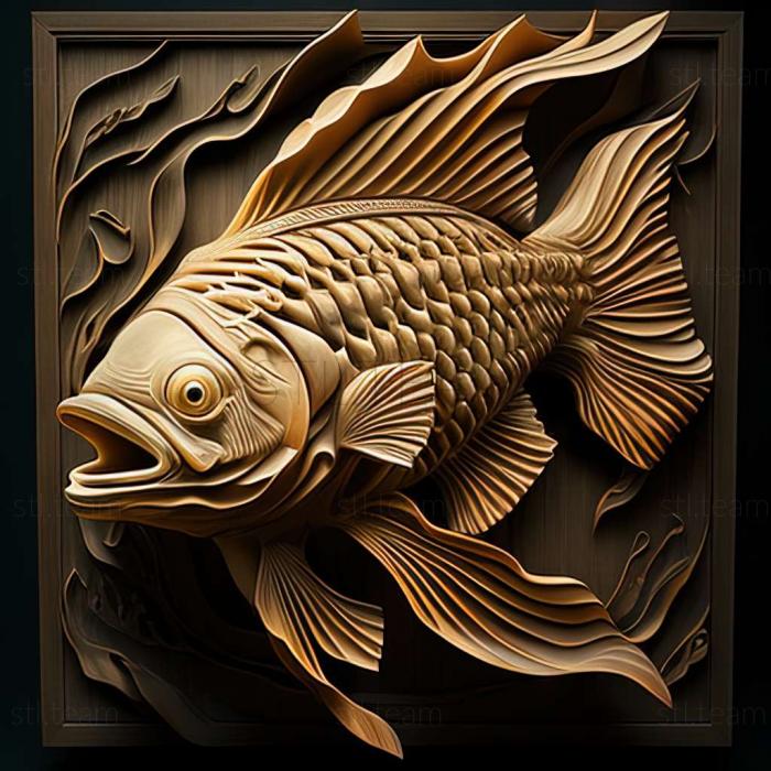 3D модель Парчовий птеригопліхт риба (STL)